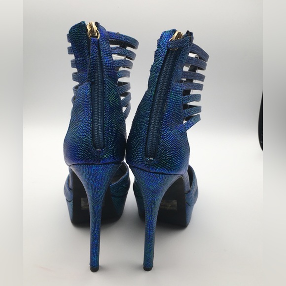 FRH Iridescent Snakeskin’ Gladiator Platforms - Picture 3 of 6
